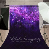 Aperturee - Aperturee Abstract Purple Stars Fine Art Sweep Photo Backdrop